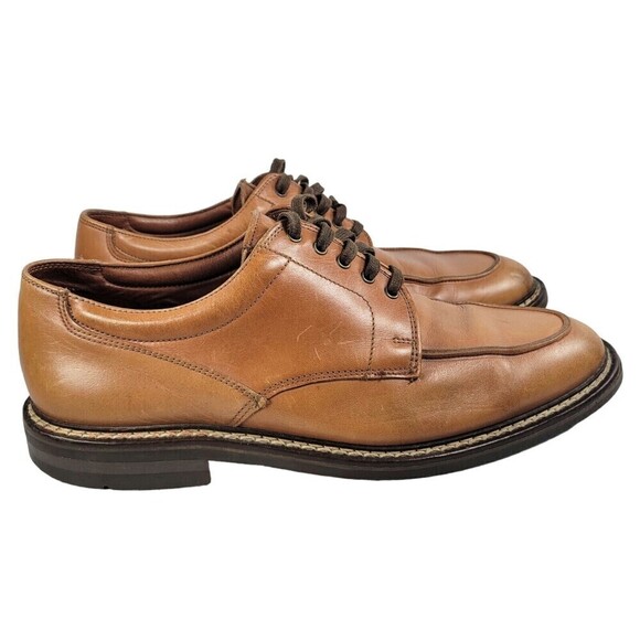 Antica Cuoieria Shoemaker Men's Italian Leather Derby Shoes Size 9D Brown - Picture 1 of 10